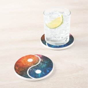 Dessous De Verre En Grès Yin Yang