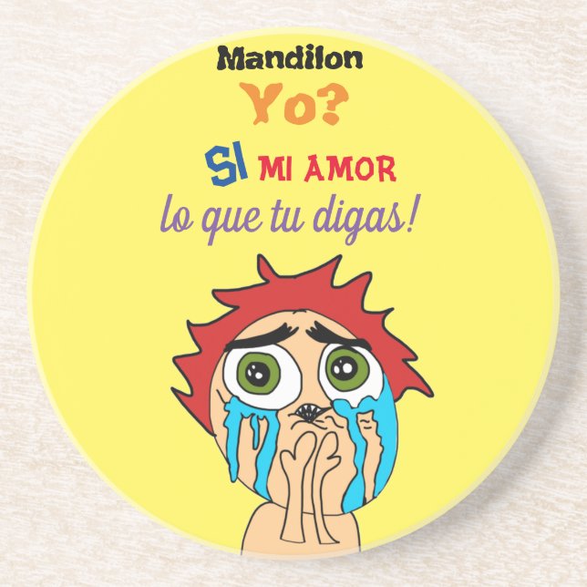 Dessous De Verre En Grès yo mandilon ? (Devant)