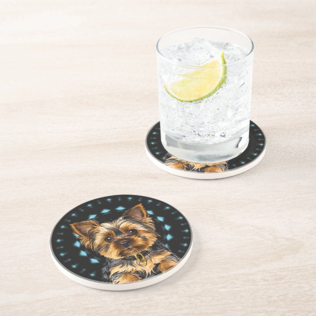 Dessous De Verre En Grès Yorkie (Côté)