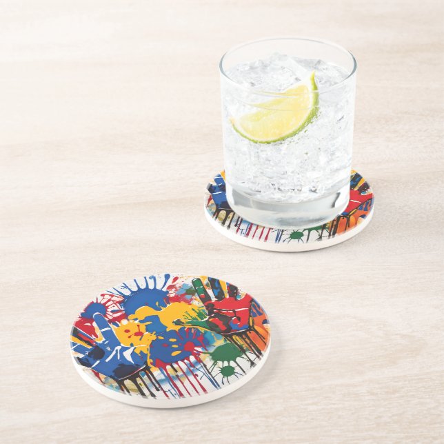 Dessous De Verre En Grès Your Childs Artwork One Of A Kind Personalized (Côté)