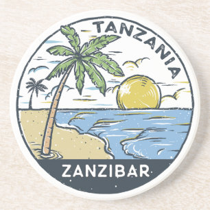 Dessous De Verre En Grès Zanzibar Tanzanie Vintage