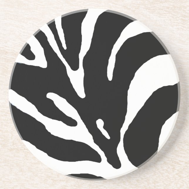 Dessous De Verre En Grès Zebra Stripe Poster de animal (Devant)