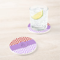 Zigzag violet, Zigzag rouge, Chevron, Monogramme