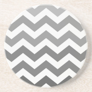 Dessous De Verre En Grès Zigzags gris d'Ombre
