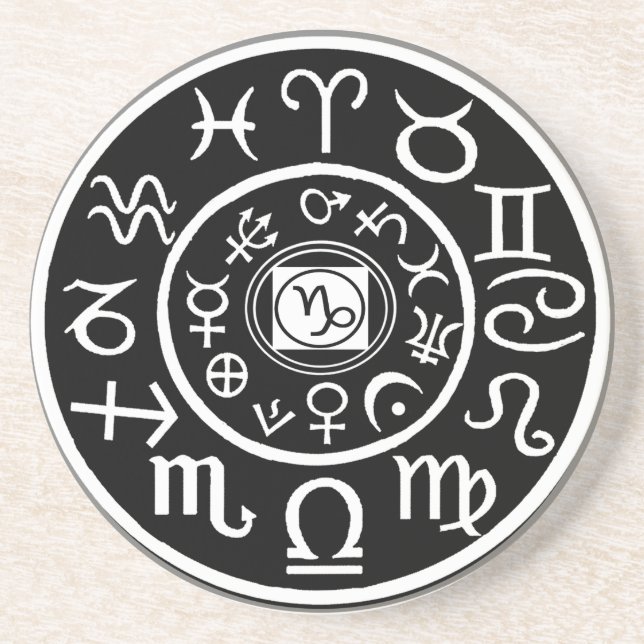 Dessous De Verre En Grès Zodiac - Capricorne Constellation (Devant)