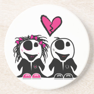 DESSOUS DE VERRE EN GRÈS ZOMBIE LOVE