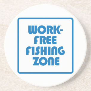 Dessous De Verre En Grès Zone de pêche sans travail