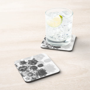 Dessous de verre en liège Bouquet de fleurs grises