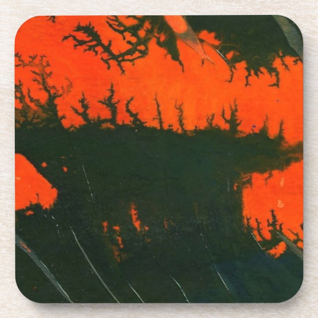 Dessous de verre en liège d'art Abstrait (Devant)