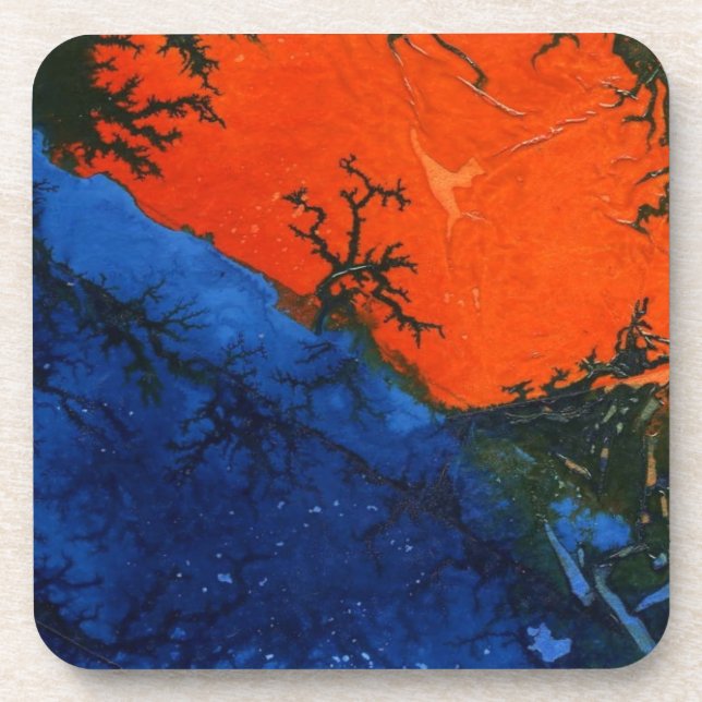 Dessous de verre en liège d'art Abstrait (Devant)