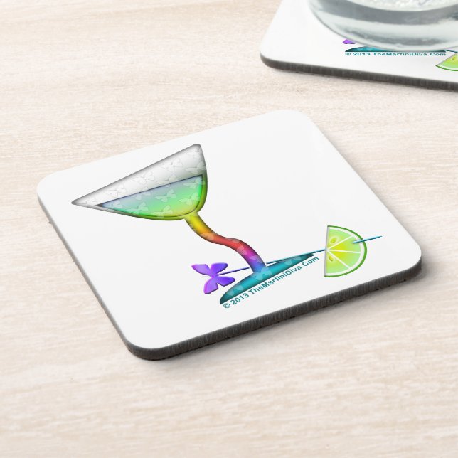 DESSOUS DE VERRE EN LIÈGE - MARTINI PAPILLON (Côté gauche)