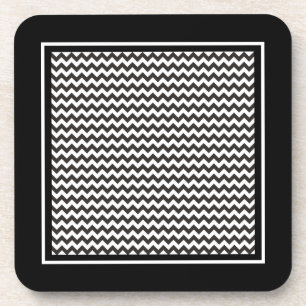 Dessous de verre en liège Zigzags, chevrons noirs 