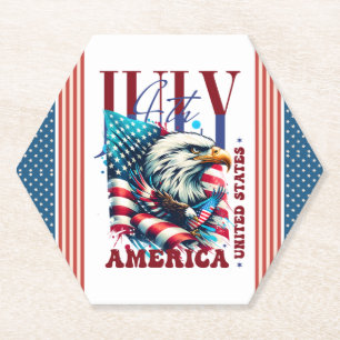 Dessous-de-verre En Papier 4 juillet American Eagle Sublimation-61904