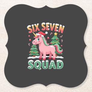 Dessous-de-verre En Papier 67 Licorne Noël Dabbing pour Filles Enfants 6 7 Me