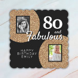 Dessous-de-verre En Papier 80 et Fabulous Gold Parties scintillant 2 Photo 80<br><div class="desc">80 et Fabulous Gold Parties scintillant 2 Photo 80th Birthday Party Dessous de verre. Parties scintillant en or Faux en noir avec 2 photos - vous pouvez utiliser une vieille et une nouvelle photo. Ajoutez votre nom et votre âge et faites de grands dessous de verre élégants pour la célébration...</div>