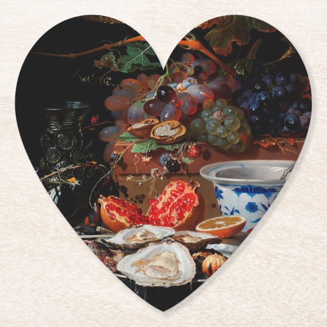 Dessous-de-verre En Papier Abraham Mignon Fruits and oysters (Devant)