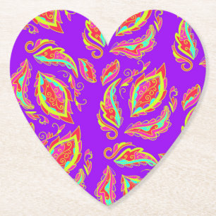 Dessous-de-verre En Papier abstract,color,pattern, indian,mandala,purple