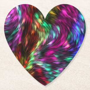 Dessous-de-verre En Papier Abstraite fourrure colorée Arrière - plan prismati