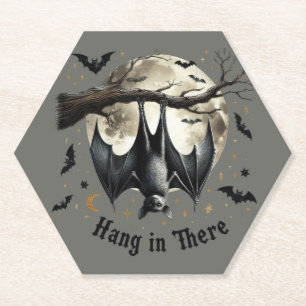 Dessous-de-verre En Papier Accroche-Toi Drôle Chauve-Souris Halloween Vintage