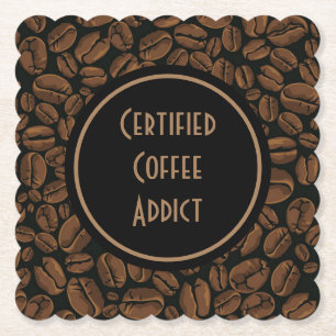 Dessous-de-verre En Papier Addict certifié au café