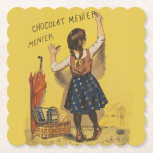 Dessous-de-verre En Papier Affiche vintage Chocolat Menier française Art Boui