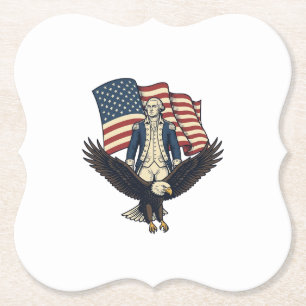 Dessous-de-verre En Papier Aigle Patriotique et Général Colonial Vintage Vect