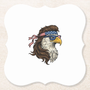 Dessous-de-verre En Papier Aigle patriotique Mullet Gravure vintage vecteur D