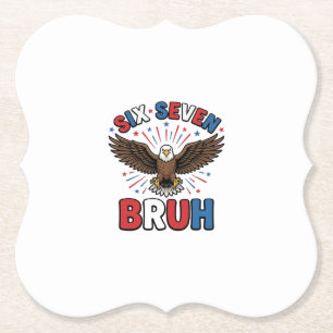 Dessous-de-verre En Papier Aigle Patriotique Six Sept Bruh Design Vectoriel_1