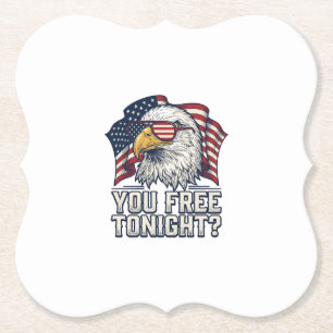 Dessous-de-verre En Papier Aigle Patriotique Vous Êtes Libre Ce Soir T-Shirt