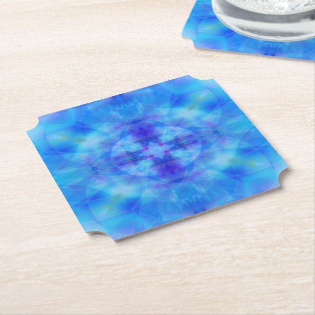 Dessous-de-verre En Papier Ailes bleues (Incliné)