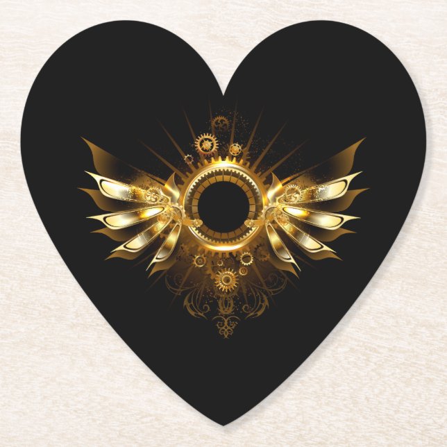 Dessous-de-verre En Papier Ailes de Steampunk (Devant)