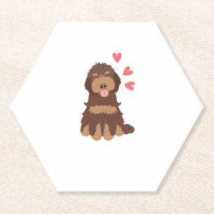 Dessous-de-verre En Papier Aimer Chocolat Phantom Cockapoo Cavapoo Chien