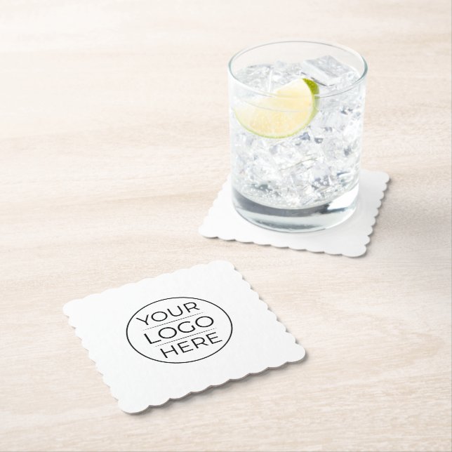 Dessous-de-verre En Papier Ajouter simplement votre logo Entreprise (En situation)