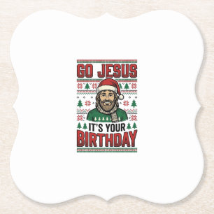Dessous-de-verre En Papier Allez Jésus Noël Anniversaire Vintage Chemise