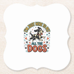 Dessous-de-verre En Papier Amateur de chien drôle Vintage pour tous les chien