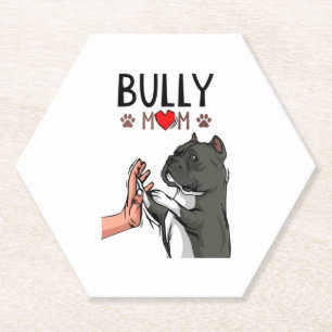 Dessous-de-verre En Papier American Bully Mama Cute Dog Mama Funny Women