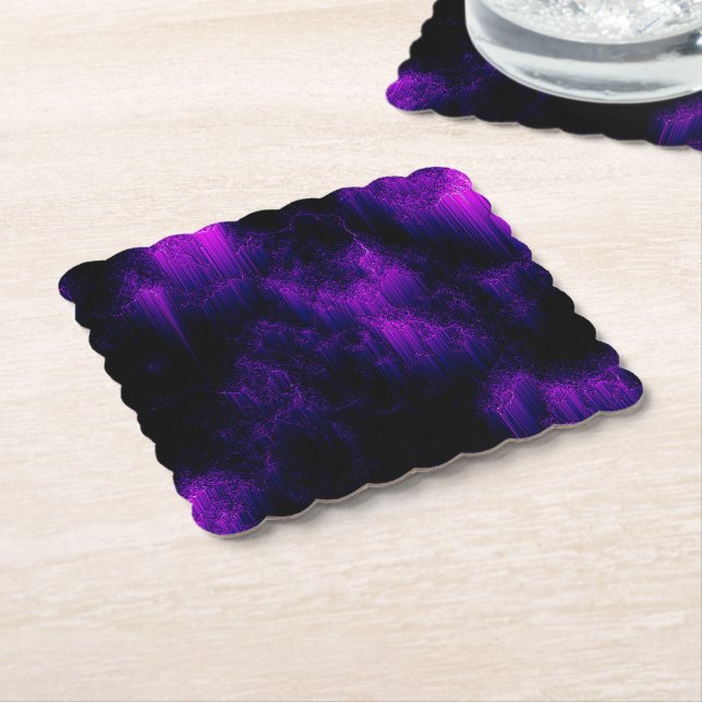 Dessous-de-verre En Papier Améthyste Abstrait (Incliné)