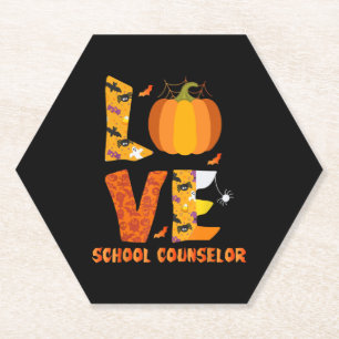 Dessous-de-verre En Papier Amour Amour de conseiller scolaire amusant Hallowe