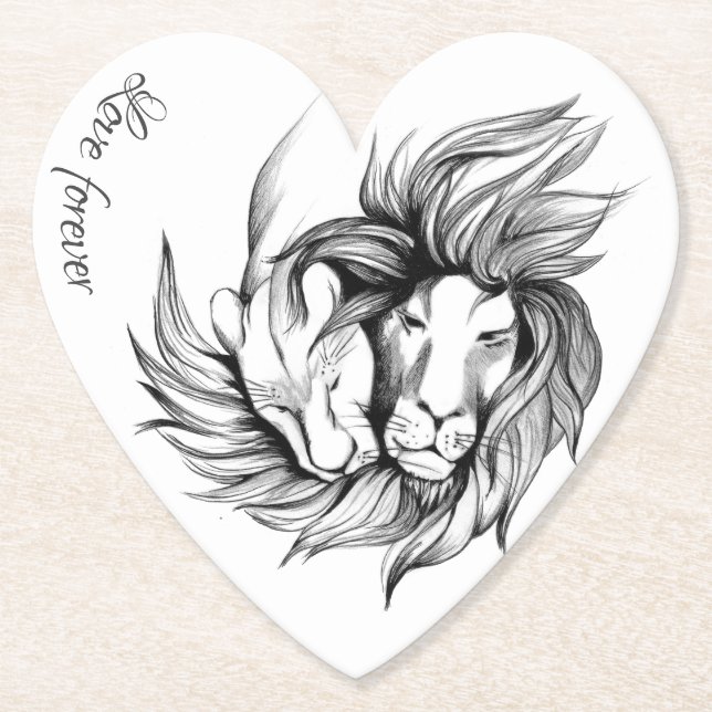 Dessous-de-verre En Papier Amour pour toujours (Devant)