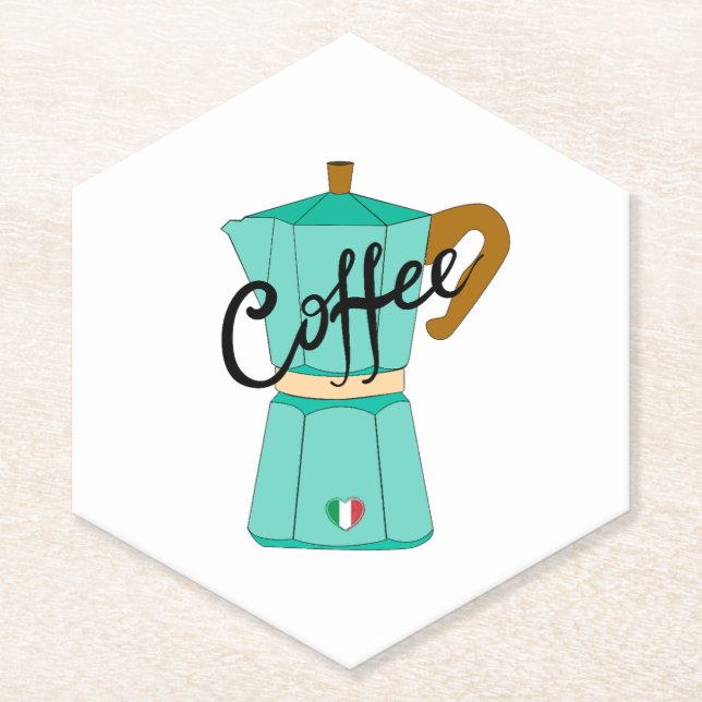 Dessous-de-verre En Papier An Italian coffee moka (Devant)
