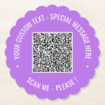 Dessous-de-verre En Papier Analyse de code QR et Dessous de verre de papier t<br><div class="desc">Choisissez Couleurs et Dessous de verre papier de police avec votre QR Code Scan Info Couleurs de texte personnalisées Dessous de verre / Cadeau - Ajouter votre QR Code - Image ou logo - photo / Texte - Nom ou autre info / message - Redimensionner et déplacer ou ajouter des...</div>