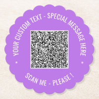 Analyse de code QR et Dessous de verre de papier t