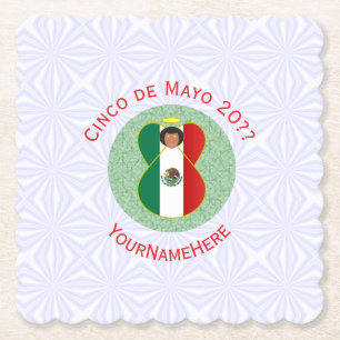 Dessous-de-verre En Papier Ange personnalisé pour le Cinco de Mayo mexicain 