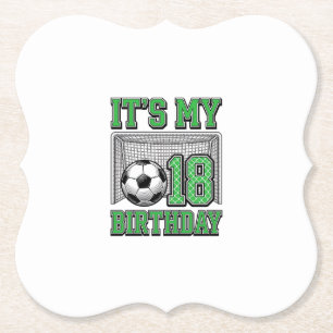 Dessous-de-verre En Papier Anniversaire 18 ans Football Vintage