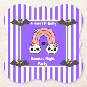 Dessous-de-verre En Papier Anniversaire de la fête de la nuit - Halloween nui