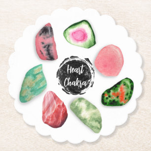 Dessous-de-verre En Papier *~* AP64 Dessous de verre de papier Chakra au coeu