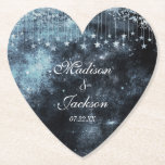 Dessous-de-verre En Papier Aquarelle étoile Mariage céleste Monogramme<br><div class="desc">Aquarelle Starry Night Celestial Aquarelle Mariage Dessous de verre Monogrammes Avec police de script de brosse tendance! ~ Regardez ma boutique pour voir l'ensemble de la suite mariage pour ce design!</div>