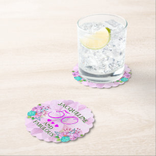 Dessous-de-verre En Papier Aquarelle Floral 50 et Fabulous