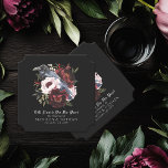 Dessous-de-verre En Papier Aquarelle gothique romantique Corbeau Mariage flor<br><div class="desc">Cette conception mariage de corbeau à fleurs goth présente une aquarelle simple et moody illustrant un corbeau perché sur un bouquet. Parfait pour un mariage goth romantique intemporel ou autre occasion spéciale. Il est parfaitement adapté à un événement éffrayant à l'automne ou à un événement hivernal unique dans un cadre...</div>