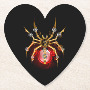 Dessous-de-verre En Papier Araignée en vapeur noire